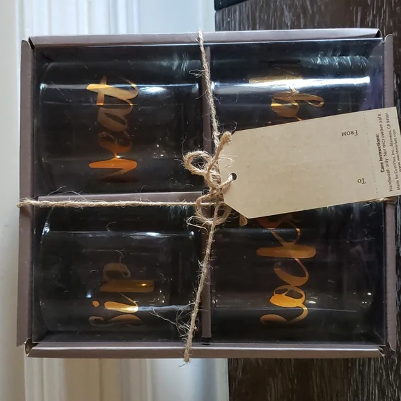 💖HP💖 Brand New! Double Old Fashioned cocktail glasses! Adorable! 1 set of 4 g… - Picture 3 of 12